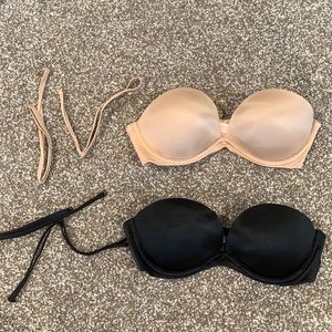 Two Strapless Victoria’s Secret Bras 34C
